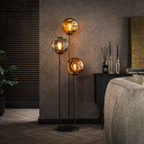 Floor lamp Ada 3-light colored glass