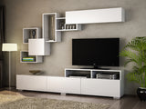 TV furniture set elit white melamine 210x46.8x36.8 cm