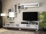 TV furniture set elit white melamine 210x46.8x36.8 cm