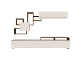 TV furniture set elit white walnut melamine 210x46.8x36.8 cm