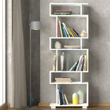 Bookcase block white melamine 60x165x19.5 cm