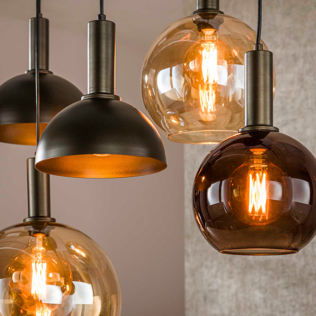 Cluster Pendant Lamp Sienna 7-lights – Brown 
