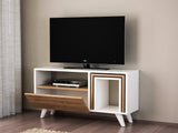 TV furniture set novella white walnut melamine 90x51x29.5 cm