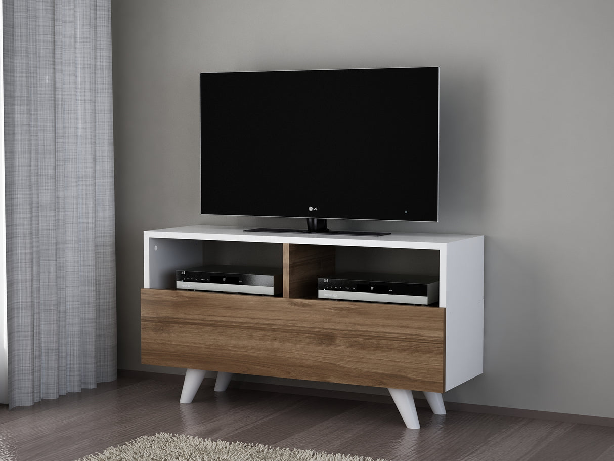 TV furniture novella white walnut melamine 90x50.6x29.5 cm