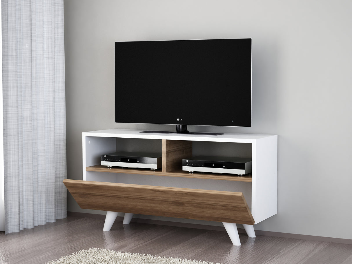 TV furniture novella white walnut melamine 90x50.6x29.5 cm