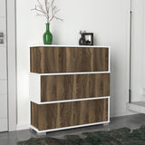 Shoe cabinet Napolyon White Walnut Melamine 90x93x30 cm