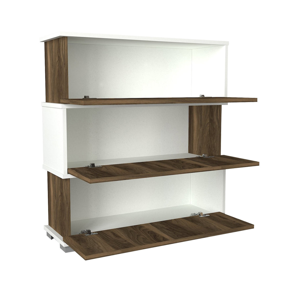 Shoe cabinet Napolyon White Walnut Melamine 90x93x30 cm