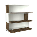 Shoe cabinet Napolyon White Walnut Melamine 90x93x30 cm