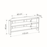 TV Furniture Thales White Melamine 110x45x36 cm