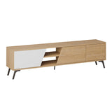 TV furniture fiona oak white melamine 180x48x35.6 cm