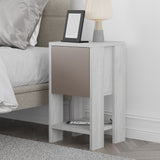 Bedside table EMA white mokka melamine 30x55x30 cm