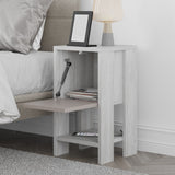 Bedside table EMA white mokka melamine 30x55x30 cm