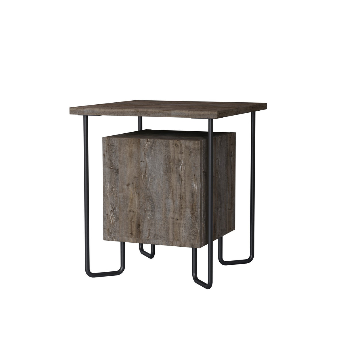 Bedside table acres dark brown melamine 40x45x40 cm