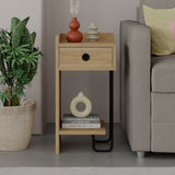 Bedside table Sirius Left oak melamine 32x61x30 cm