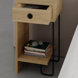 Bedside table Sirius Left oak melamine 32x61x30 cm