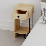 Bedside table Sirius Left oak melamine 32x61x30 cm