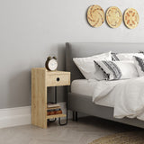 Bedside table Sirius Left oak melamine 32x61x30 cm