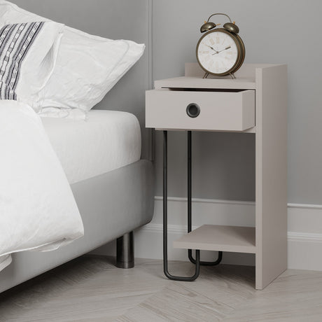 Bedside table sirius right mokka melamine 32x61x30 cm