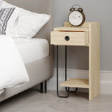 Bedside table sirius right oak melamine 32x61x30 cm