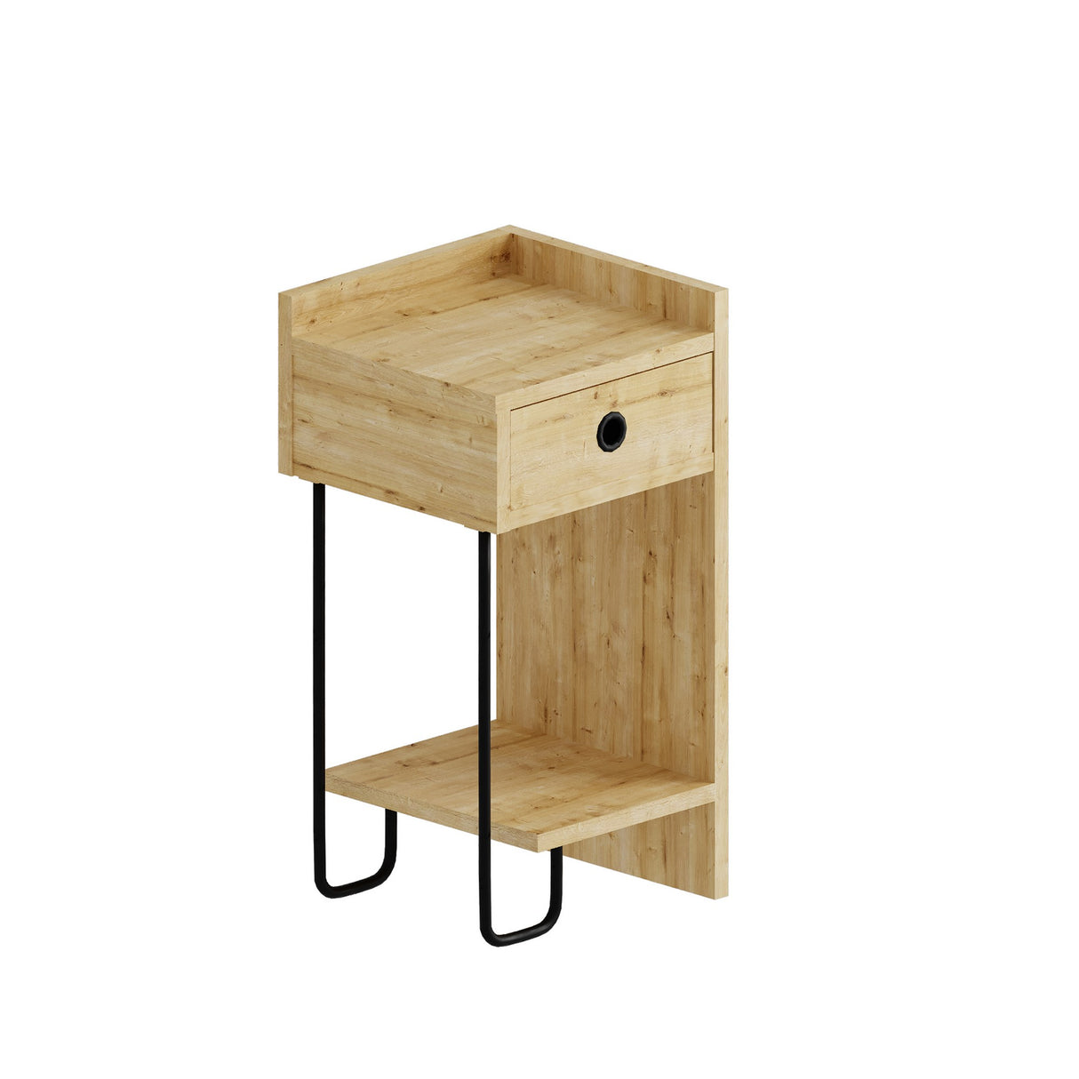 Bedside table sirius right oak melamine 32x61x30 cm