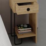 Bedside table sirius right oak melamine 32x61x30 cm