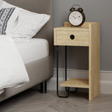 Bedside table sirius right oak melamine 32x61x30 cm