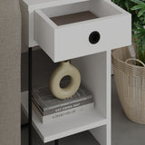 Bedside table Sirius right white melamine 32x61x30 cm