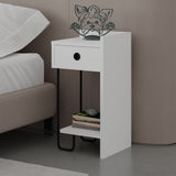 Bedside table Sirius right white melamine 32x61x30 cm