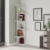 Bookcase SASO White Melamine 37X141X24 CM