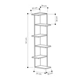 Bookcase SASO White Melamine 37X141X24 CM