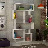 Bookcase Karmato White Melamine 96x168.5x25.5 cm