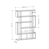 Bookcase mito white melamine 110x161x25.5 cm