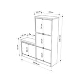 Shoe cabinet Dude White Melamine 105x118.5x26 cm