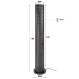 Knox floor lamp 5-light mesh black 