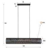 Knox pendant lamp 5-light mesh black 