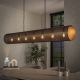 Knox pendant lamp 7-light XL mesh black 