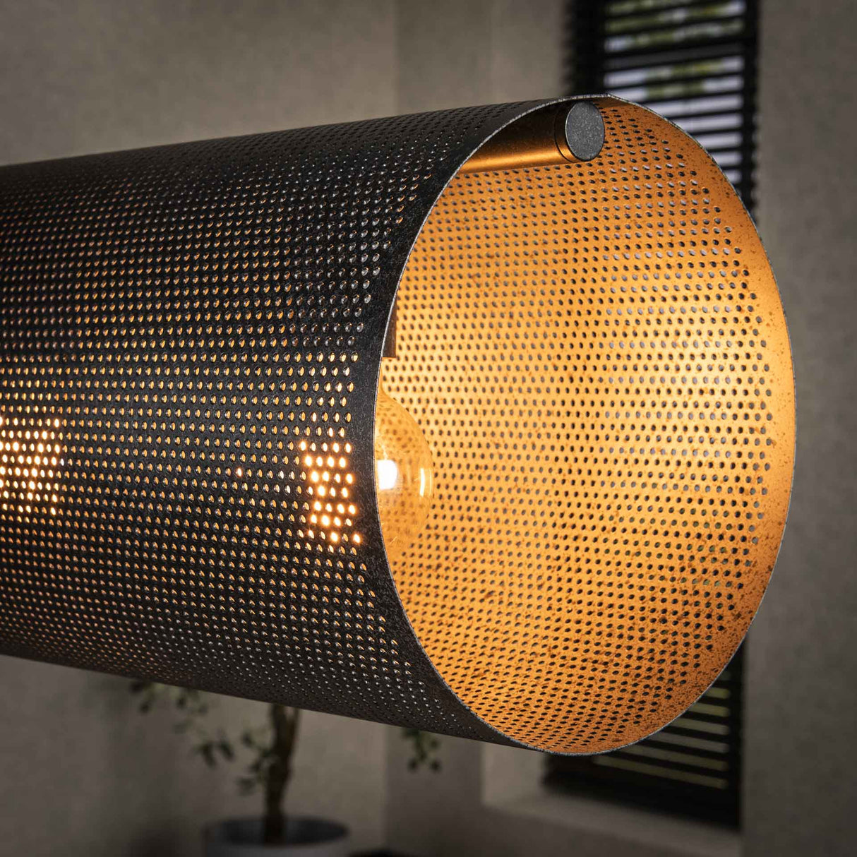 Knox pendant lamp 7-light XL mesh black 