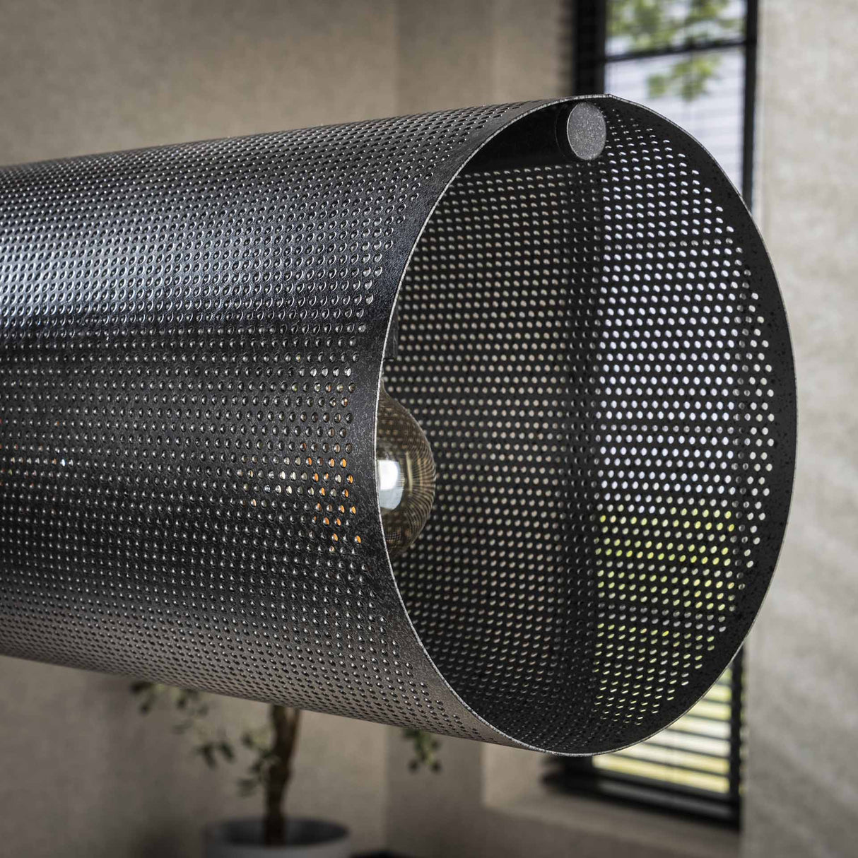 Knox pendant lamp 7-light XL mesh black 
