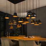 Hanging lamp Kane 18-light metal black