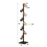 Floor lamp Khai 8-light cylinder mixed glass 