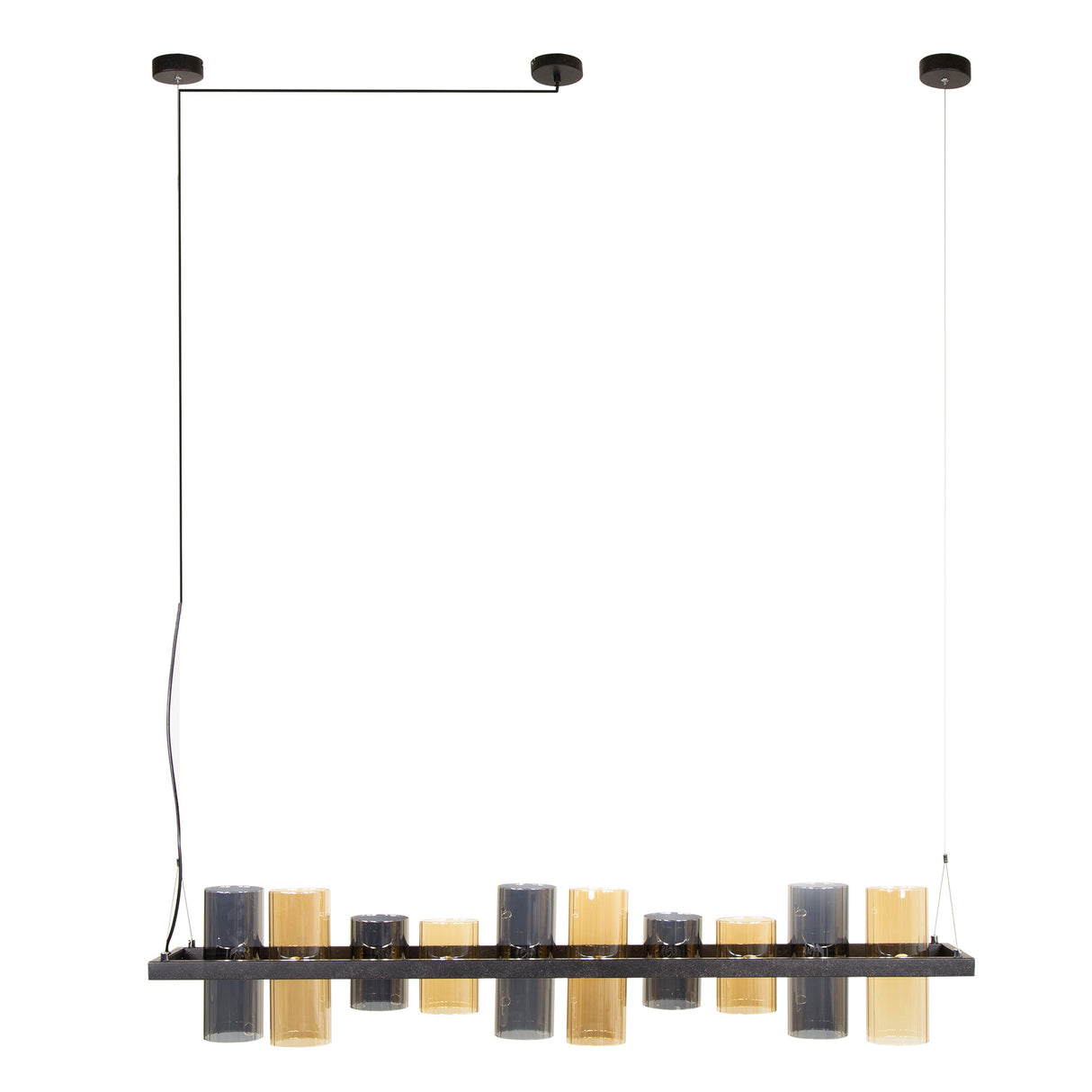 Khai pendant lamp 10-light mixed glass 
