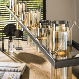 Khai pendant lamp 14-light mixed glass 