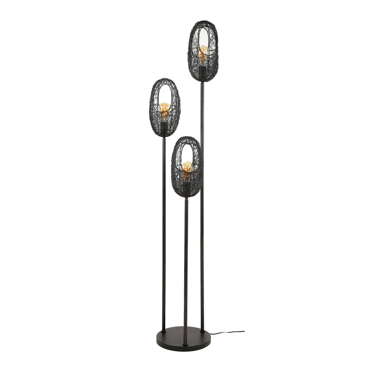 Floor lamp Debra 3-light metal black