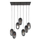 Hanging lamp Debra 7-light metal black