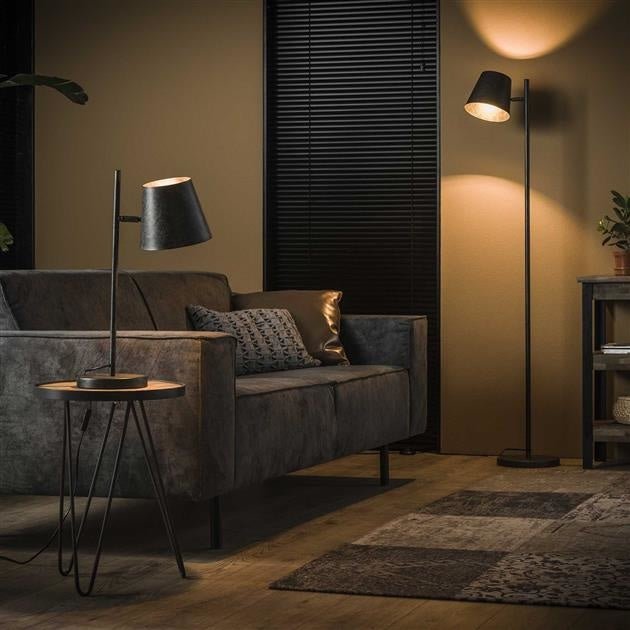 Vloerlamp Sienna DH Interior Charcoal LxBxH 61x32x25 Metaal Sfeerfoto schuin vooraanzicht