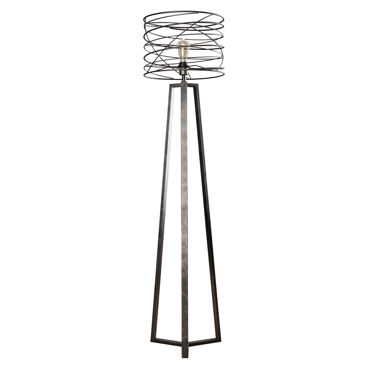 Industrial metal floor lamp twist