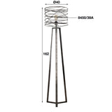 Industrial metal floor lamp twist