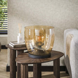 Floor lamp Dain UP XL Amber-colored glass 