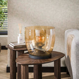 Floor lamp Dain UP XL Amber-colored glass 
