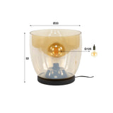 Floor lamp Dain UP XL Amber-colored glass 